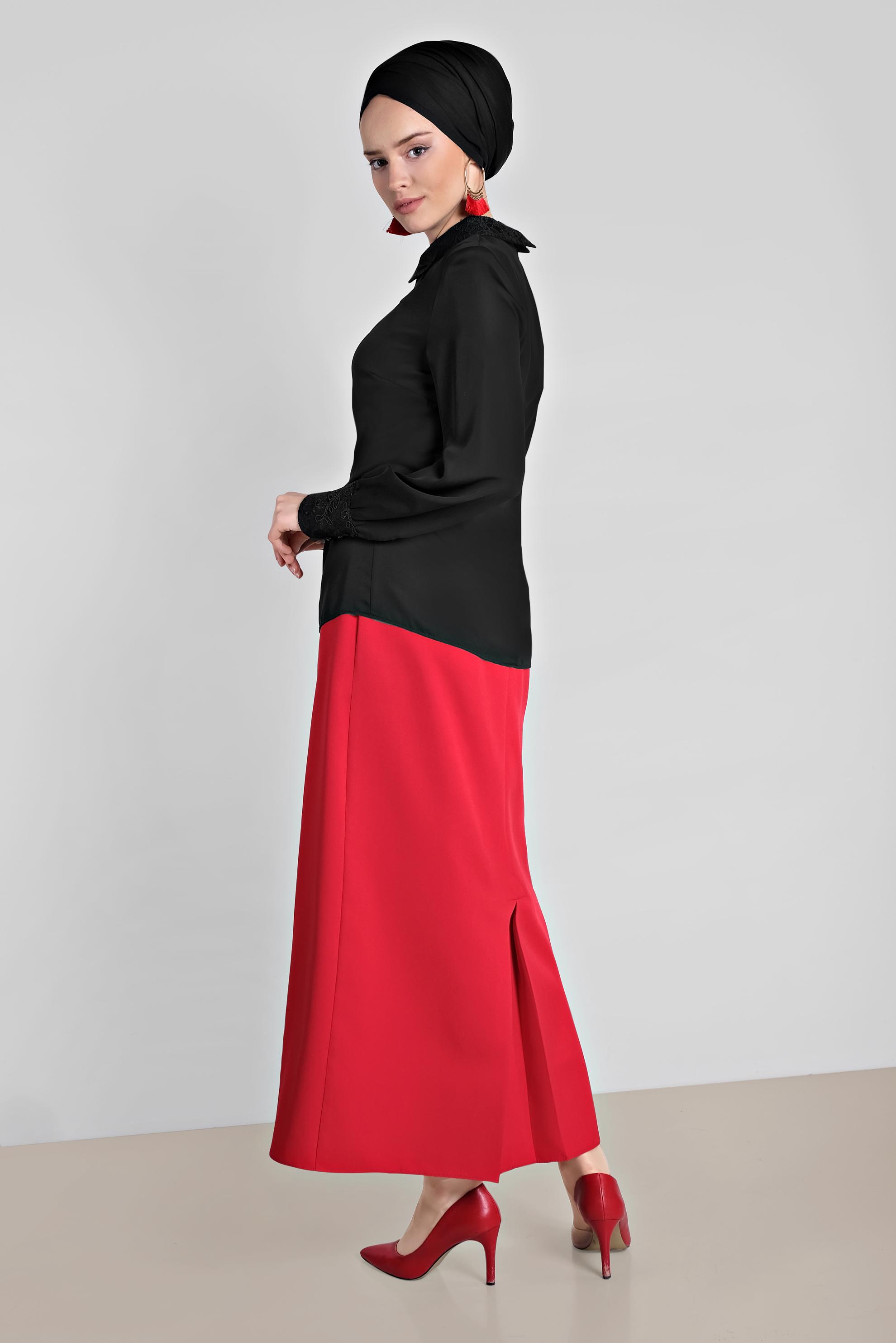 Tesettür giyim SİYAH 4762 LORA BLUZ 38/46(38-40)
