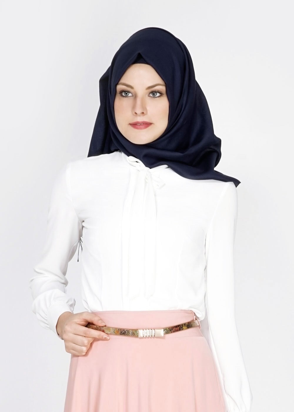 Tesettür giyim BEYAZ 4763 Lora Tesettür Bluz