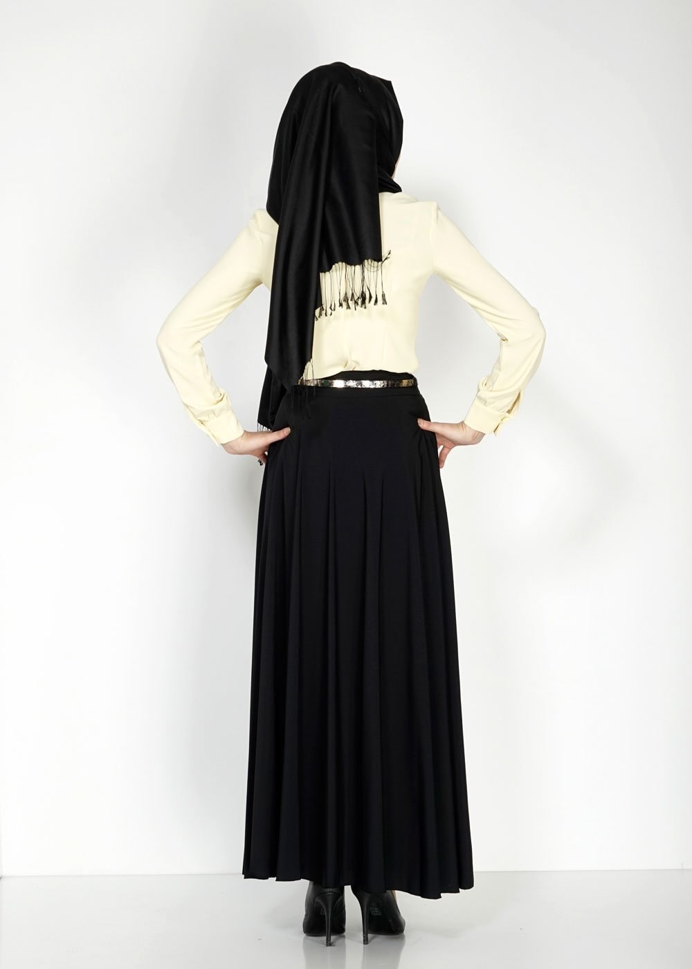 Tesettür giyim SARI 4763 Lora Tesettür Bluz