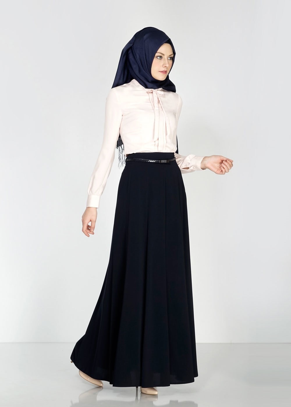 Tesettür giyim BEJ 4763 Lora Tesettür Bluz