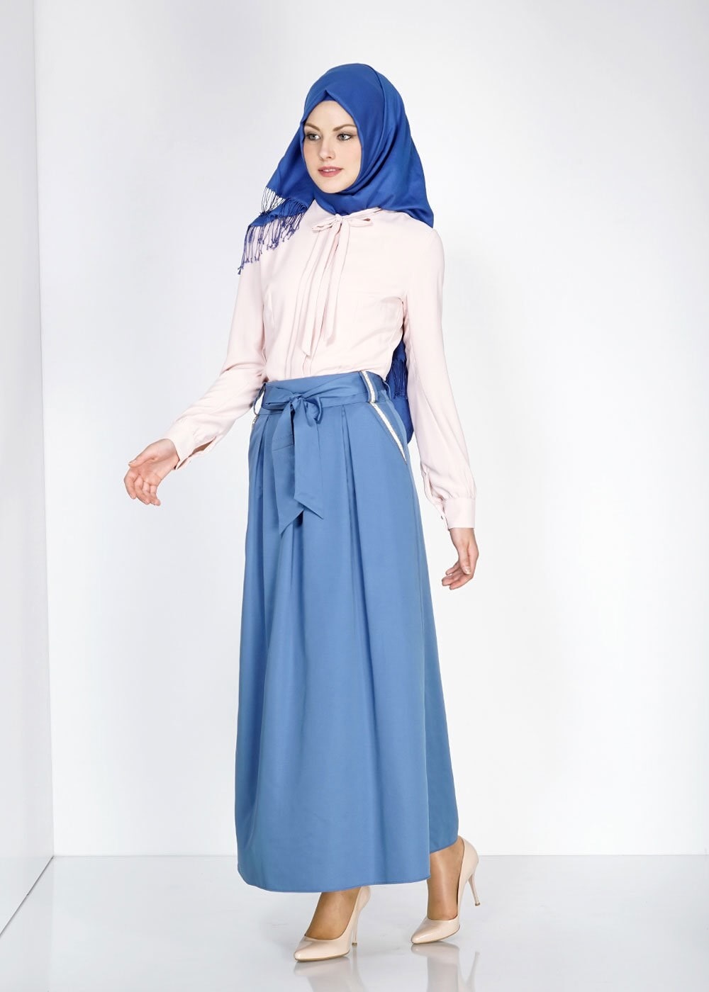 Tesettür giyim PUDRA 4763 Lora Tesettür Bluz