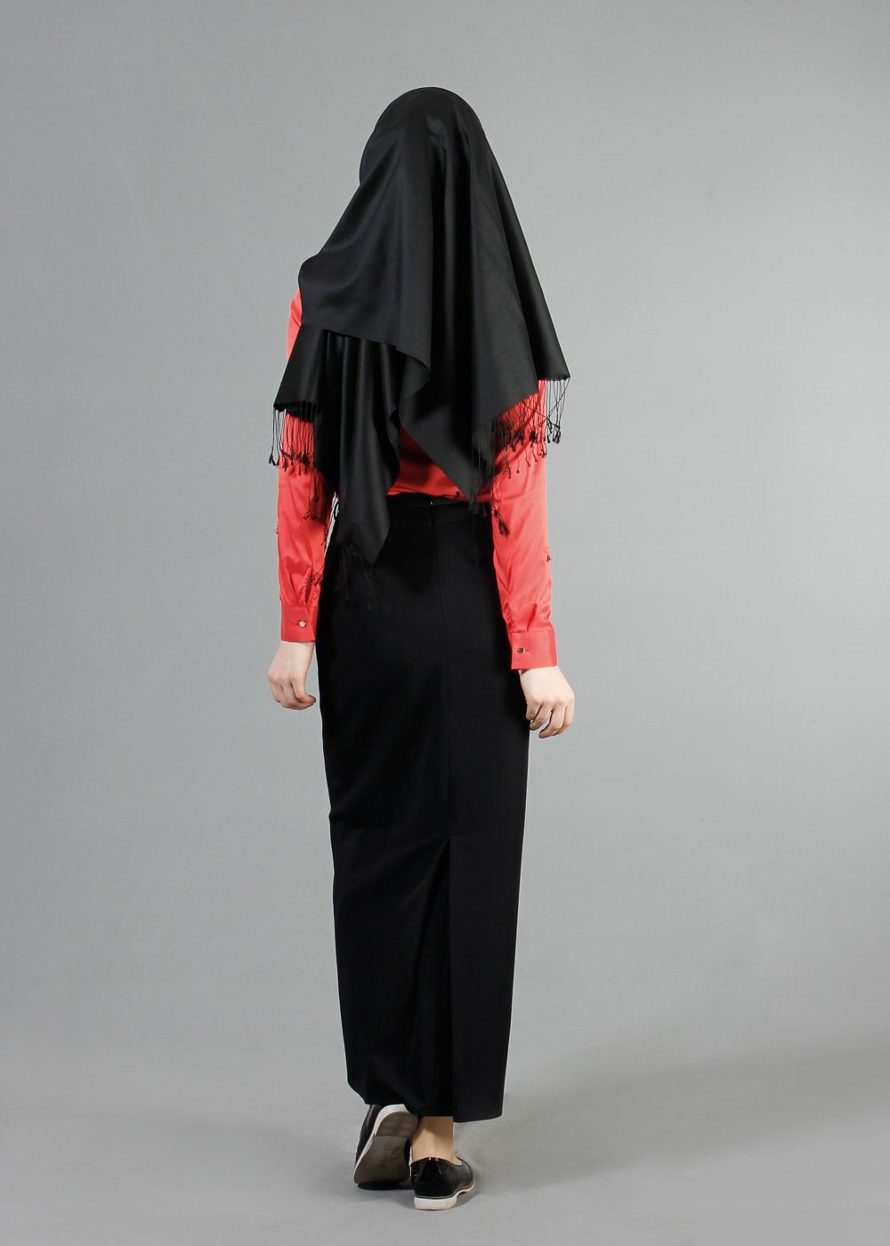 Tesettür giyim MERCAN FERMUAR DETAYLI BLUZ 4768 