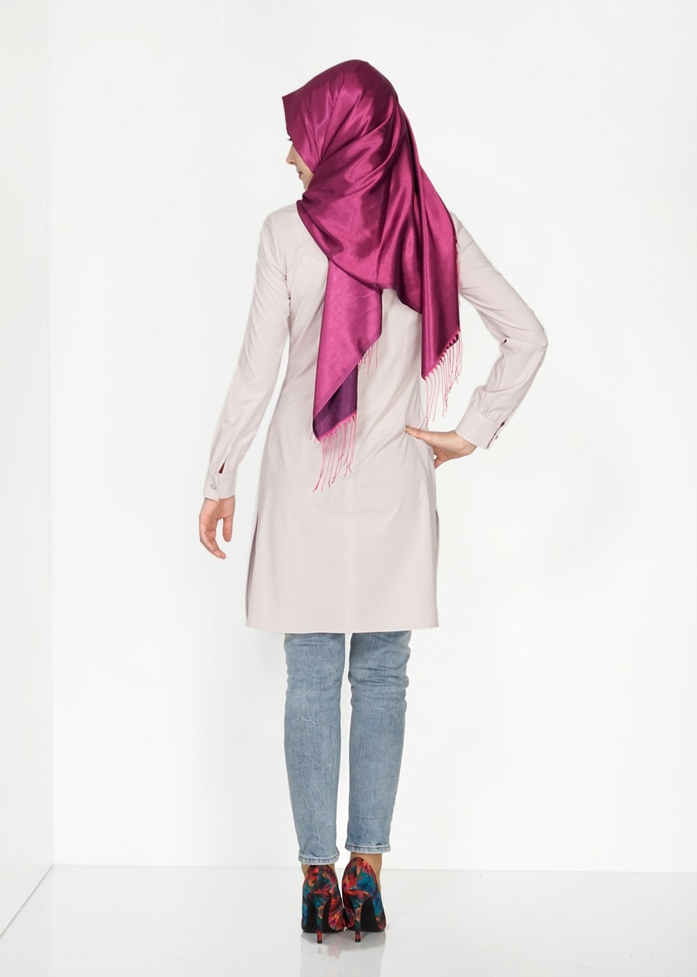 Tesettür giyim BEJ 4778 Eleta Tesettür Tunik