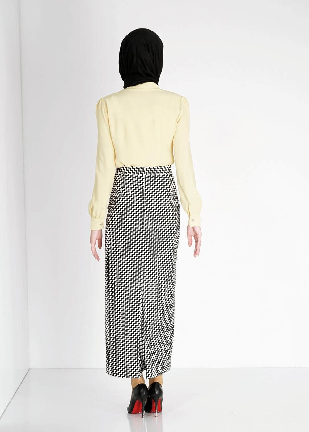 Tesettür giyim SARI 4885 Lora Tesettür Bluz