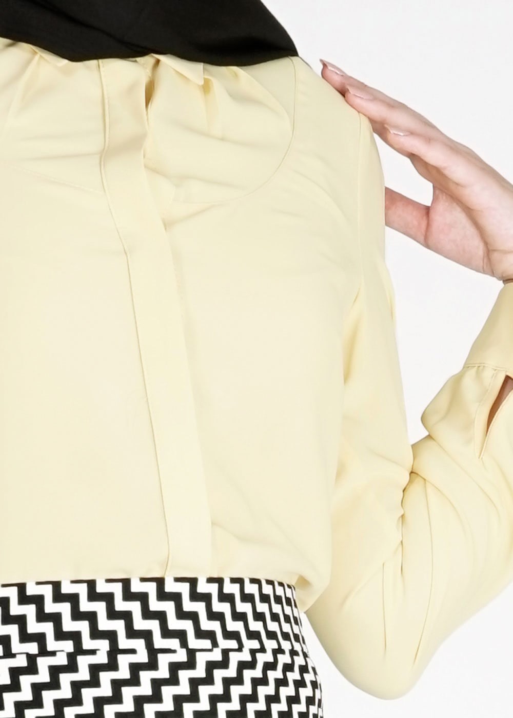 Tesettür giyim SARI 4885 Lora Tesettür Bluz