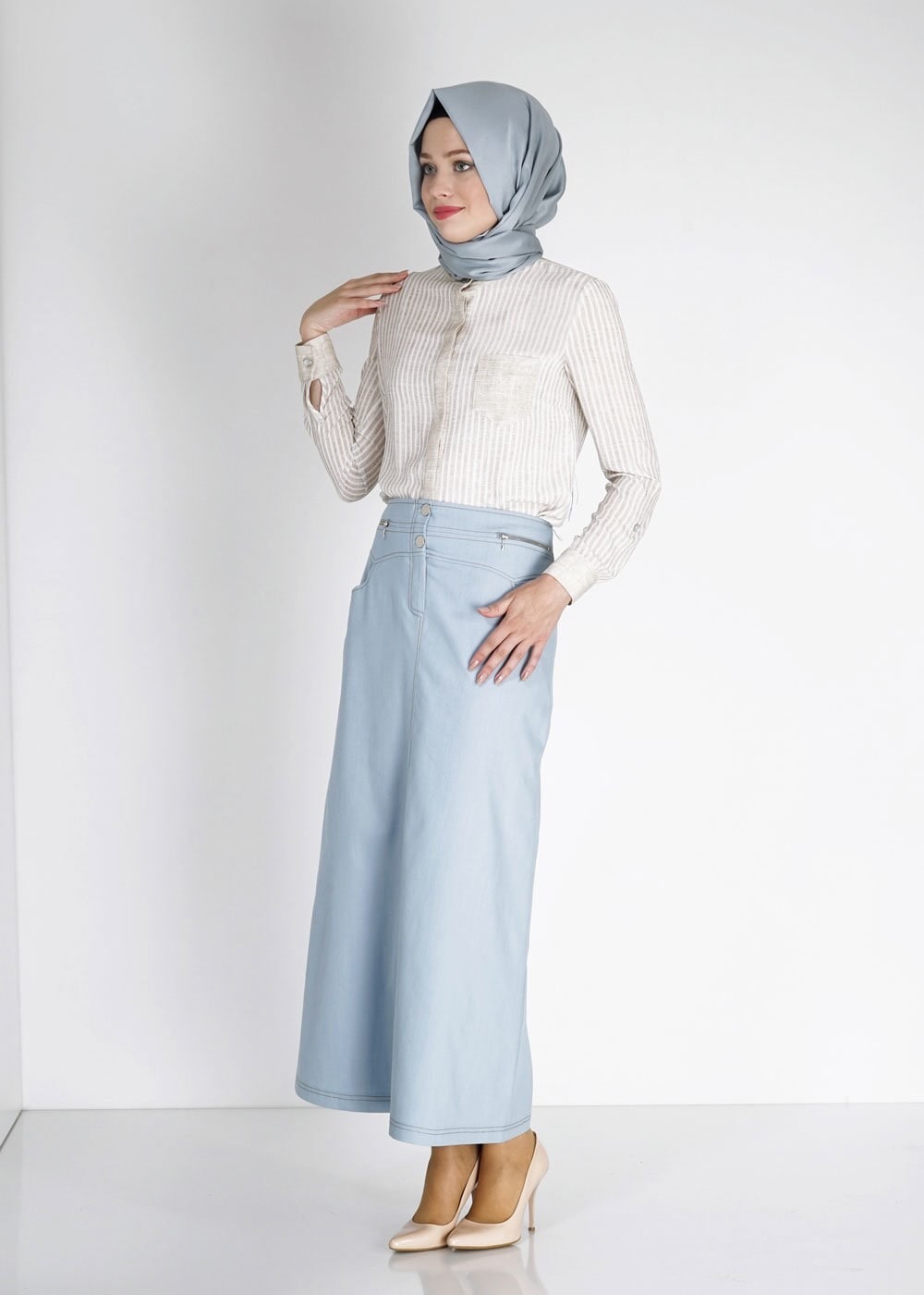 Tesettür giyim BEJ 4929 Maglia Tesettür Bluz