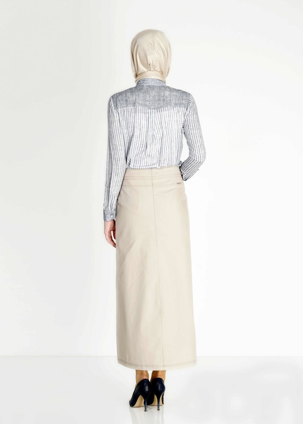 Tesettür giyim GRİ 4929 Maglia Tesettür Bluz