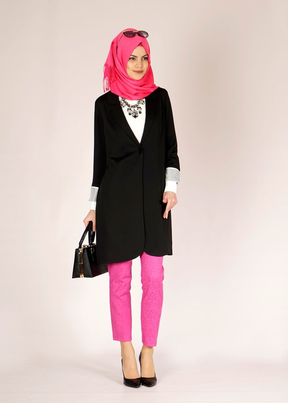 Tesettür giyim SİYAH 4582 NAZENİN 6474 CEKET 36/44(38-40) TEK42