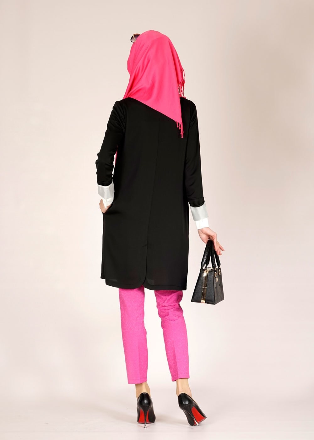 Tesettür giyim SİYAH 4582 NAZENİN 6474 CEKET 36/44(38-40) TEK42