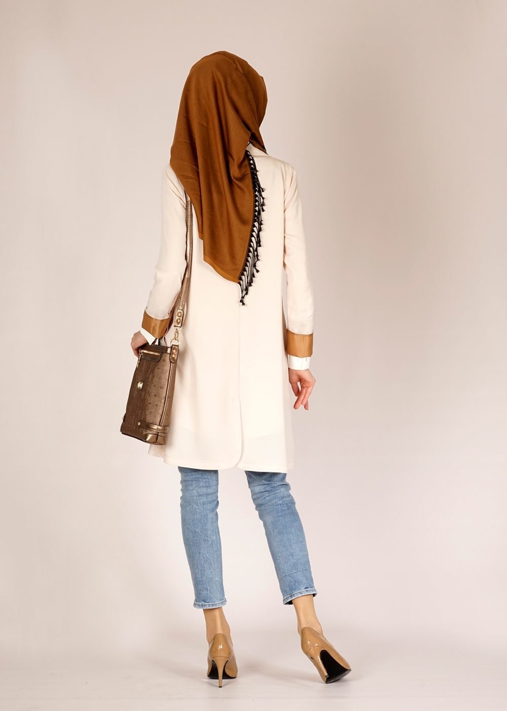 Tesettür giyim BEJ 4582 NAZENİN 6474 CEKET 36/44(38-40) TEK42