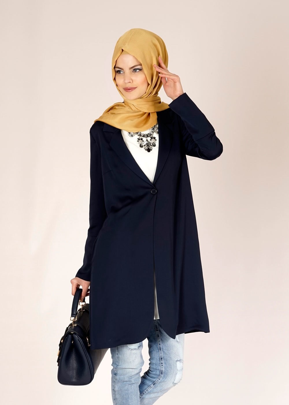Tesettür giyim LACİVERT 4582 NAZENİN 6474 CEKET 36/44(38-40) TEK42