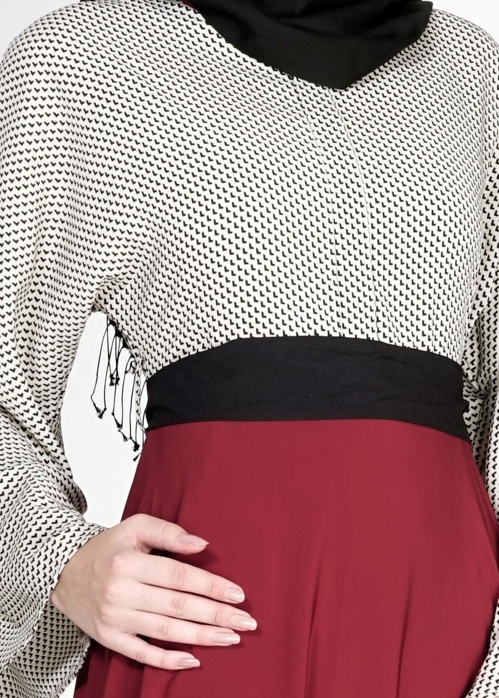 Tesettür giyim BEJ 4503 Emp. Krep 2068 Tesettür Elbise