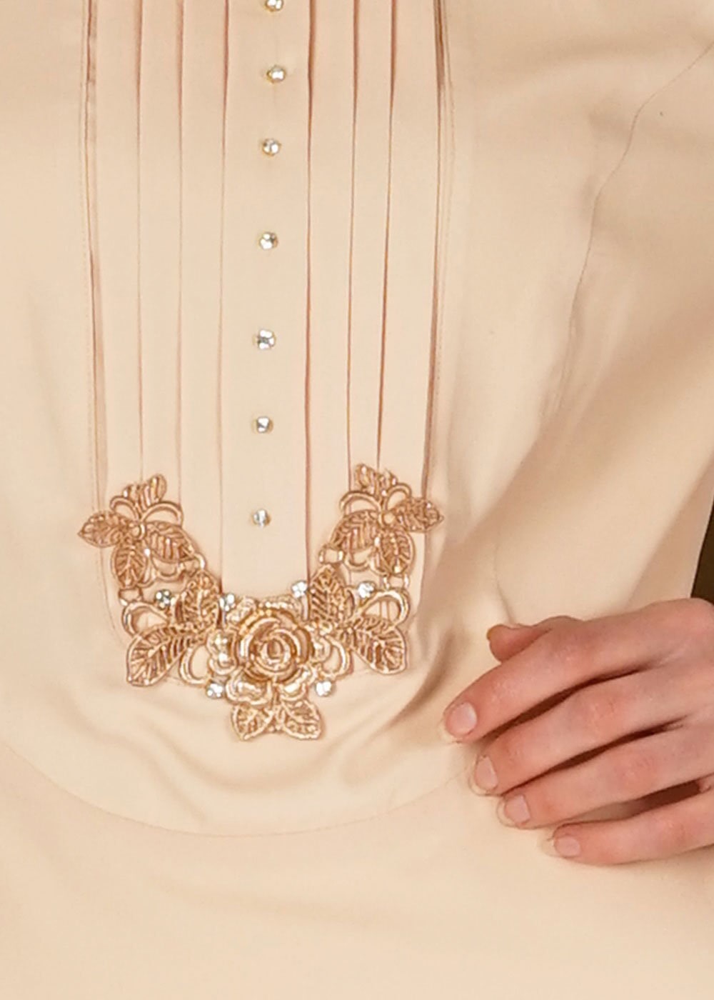 Tesettür giyim PUDRA 4655 Eliz Tesettür Elbise