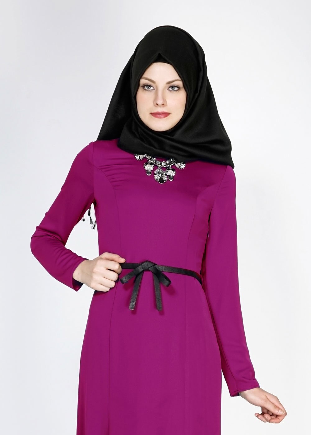 Tesettür giyim MOR 4748 Nepal Tesettür Elbise