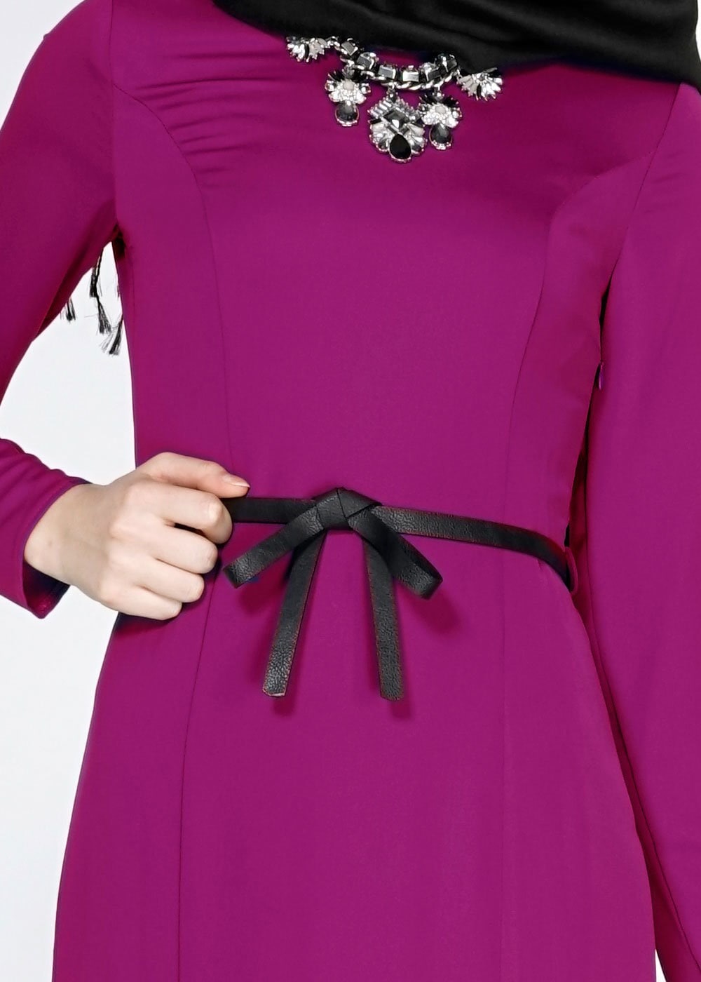 Tesettür giyim MOR 4748 Nepal Tesettür Elbise