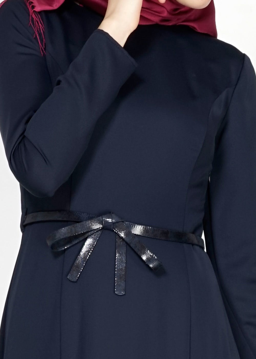 Tesettür giyim LACİVERT 4748 Nepal Tesettür Elbise