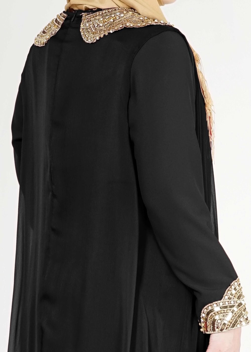 Hijab clothing BLACK 5109 Camila 2 li Tesettür Abiye