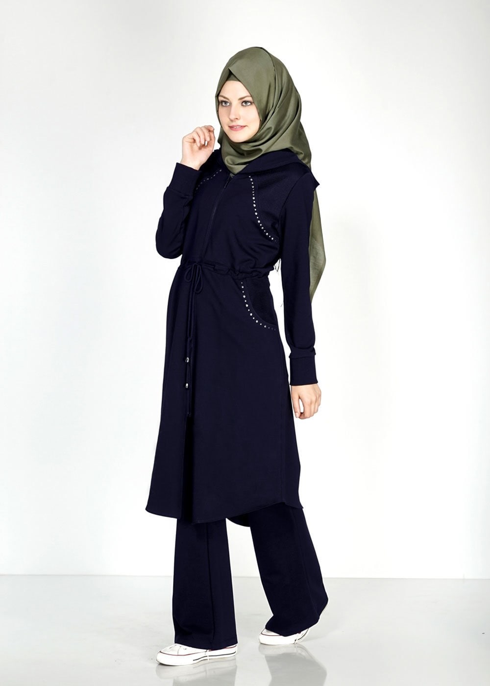 Tesettür giyim LACİVERT 4706 Hilda Eşofman Takım