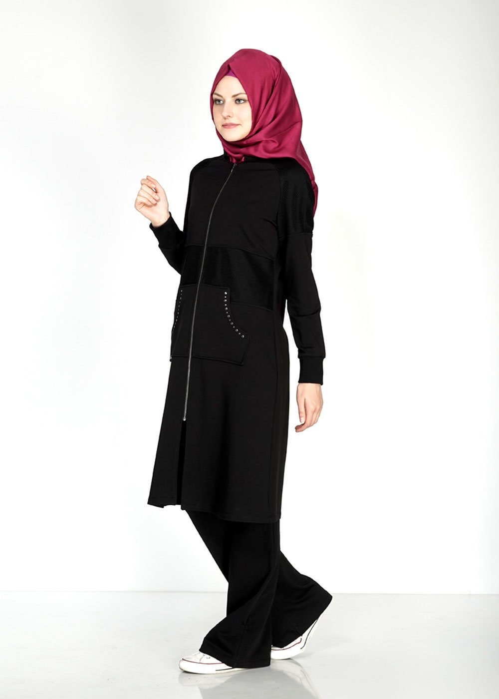 Tesettür giyim SİYAH 4707 Hilda Eşofman Takım