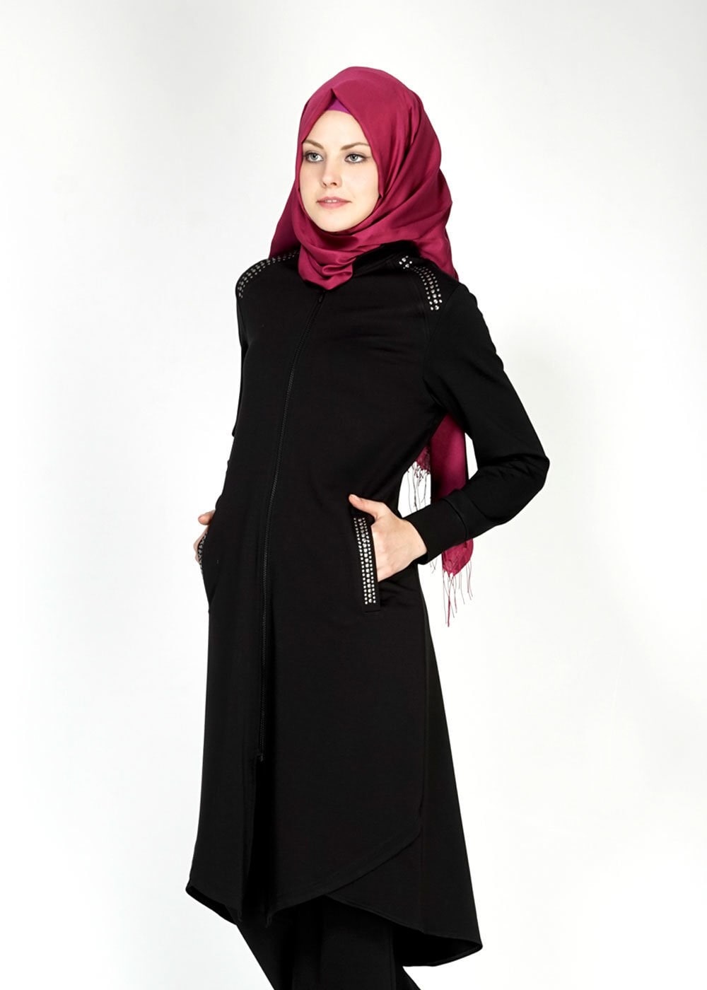 Tesettür giyim SİYAH 4708 Hilda Eşofman Takım