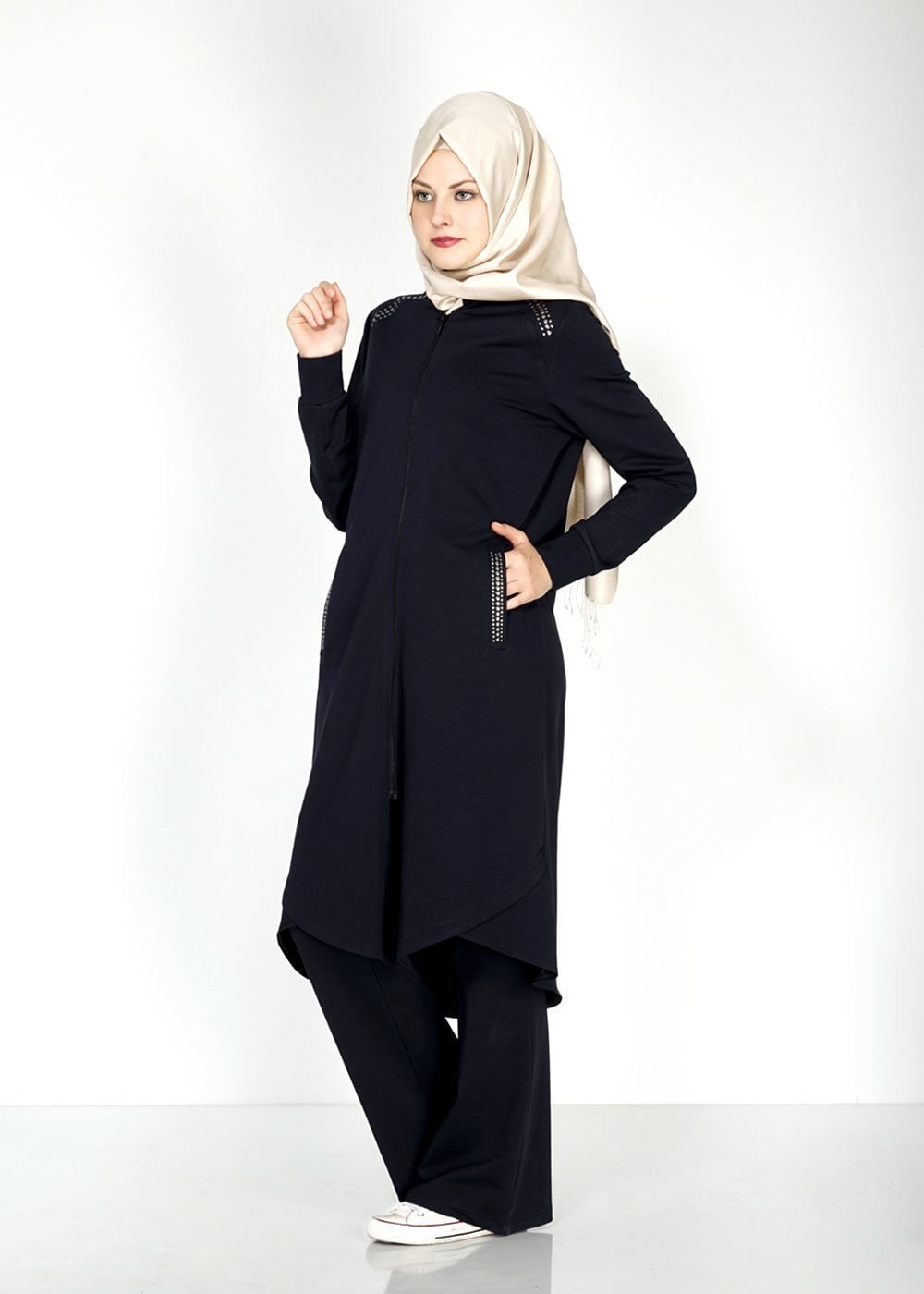 Tesettür giyim LACİVERT 4708 Hilda Eşofman Takım