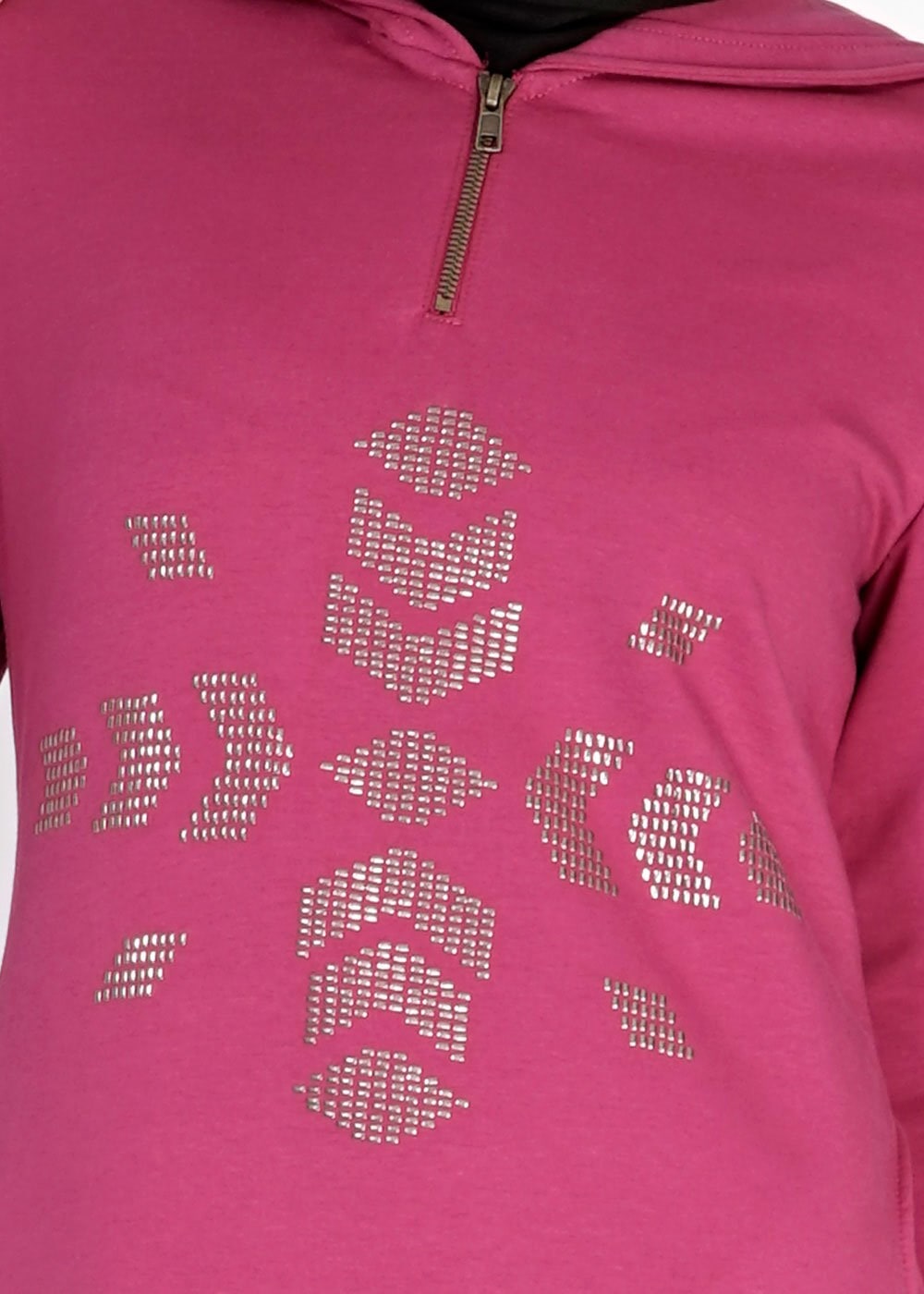 Tesettür giyim FUŞYA 4752 Hilda Eşofman Tesettür Tunik