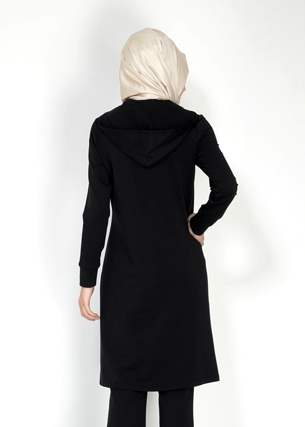 Tesettür giyim SİYAH 4755 Hilda Eşofman Takım