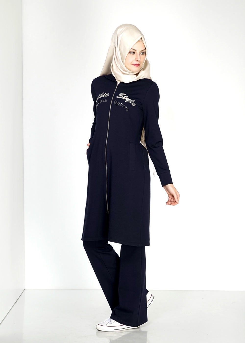 Tesettür giyim LACİVERT 4755 Hilda Eşofman Takım