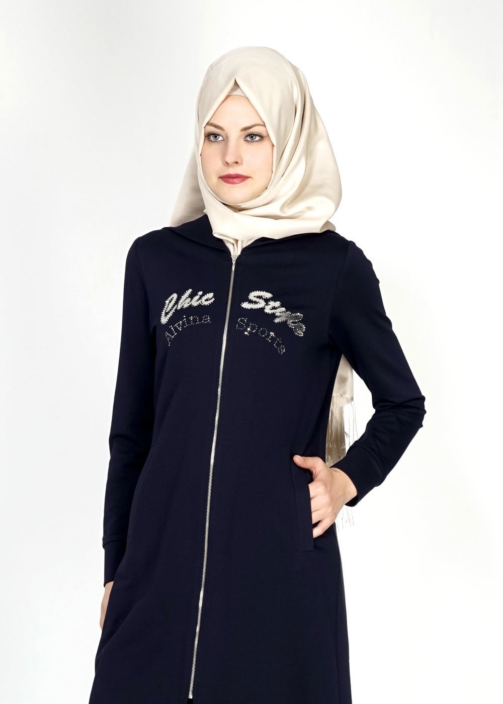Tesettür giyim LACİVERT 4755 Hilda Eşofman Takım