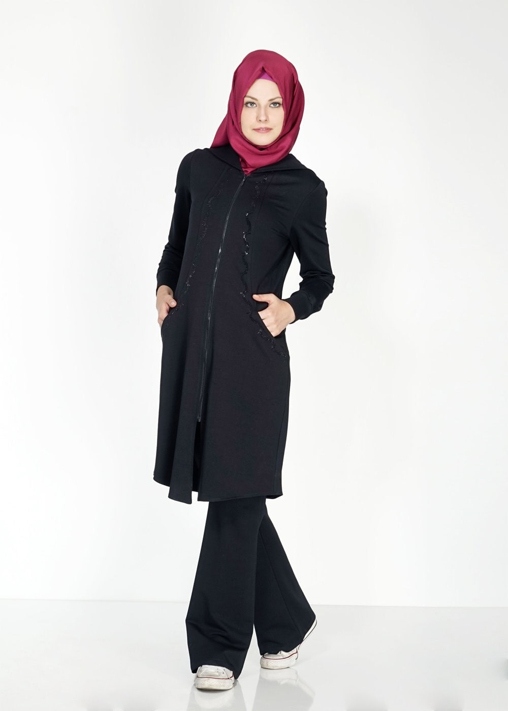 Tesettür giyim LACİVERT 4756 Hilda Eşofman Takım