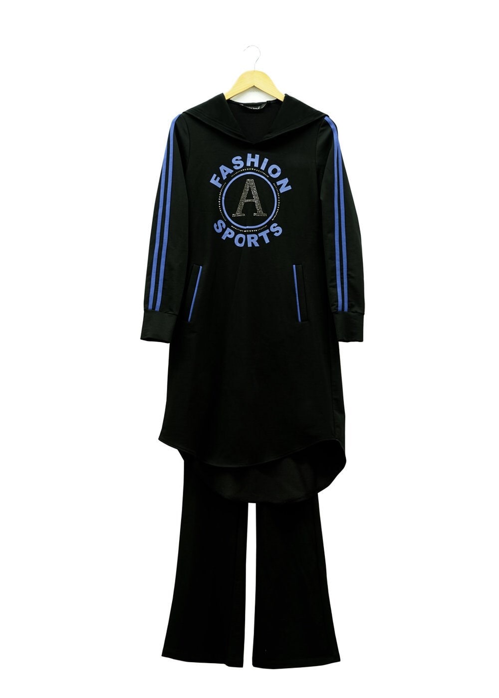 Tesettür giyim SİYAH 4784 Hilda Eşofman Takım