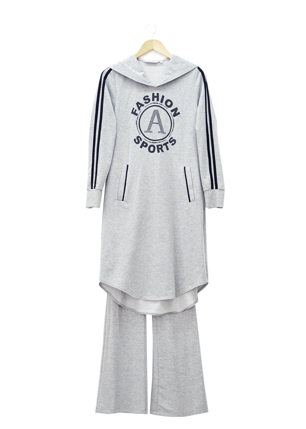 Tesettür giyim GRİ 4784 Hilda Eşofman Takım