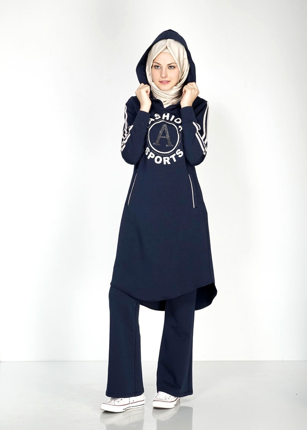 Tesettür giyim LACİVERT 4784 Hilda Eşofman Takım