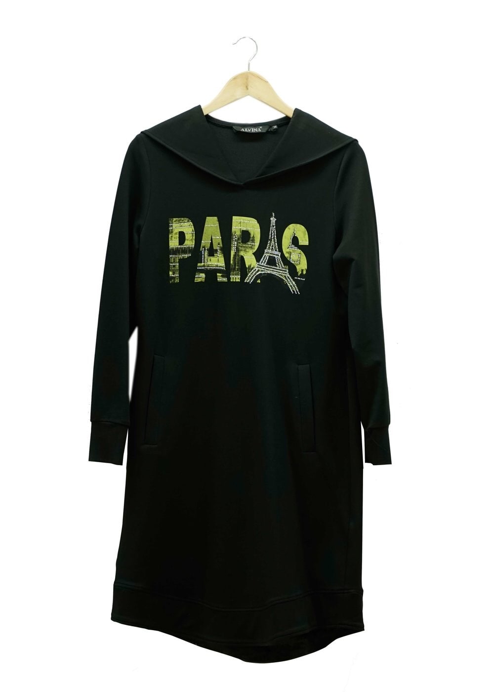 Tesettür giyim SİYAH 4819 Hilda Eşofman Tunik