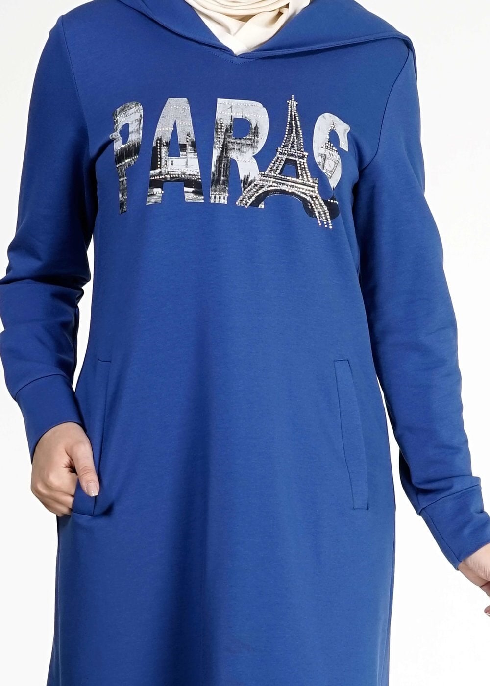 Tesettür giyim LACİVERT 4819 Hilda Eşofman Tunik