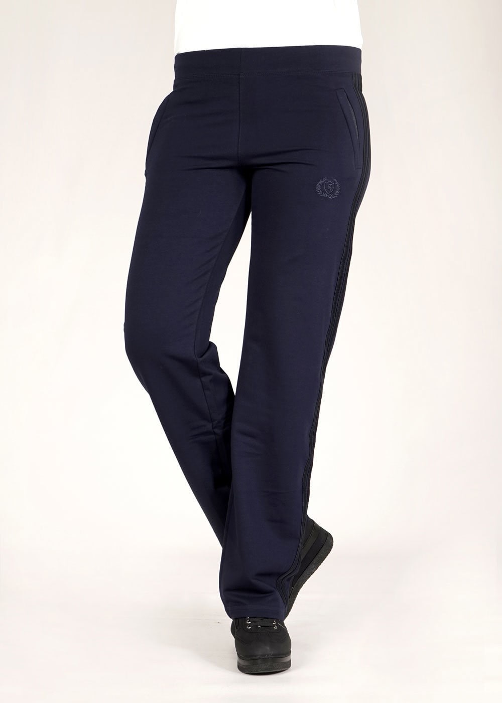 Tesettür giyim LACİVERT YANLARI ŞERİTLİ ARMA DETAYLI EŞOFMAN ALTI 7863