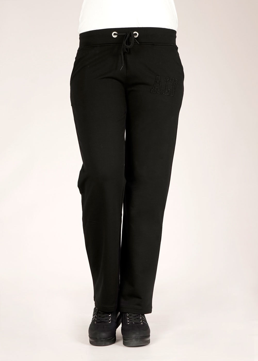 Tesettür giyim SİYAH BELİ BAĞCIKLI EŞOFMAN ALTI 7865