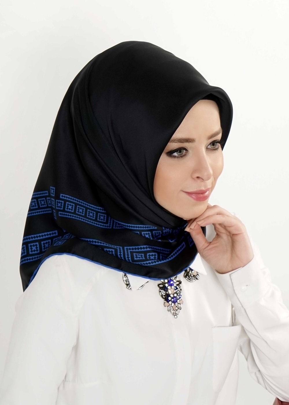 Tesettür giyim SİYAH 3381 Alvina Eşarp