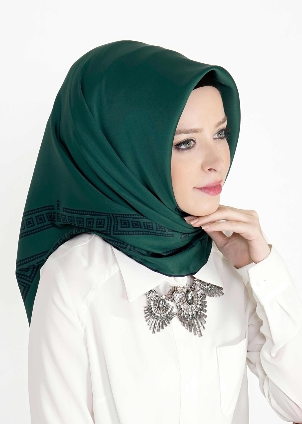 Tesettür giyim YEŞİL 3381 Alvina Eşarp