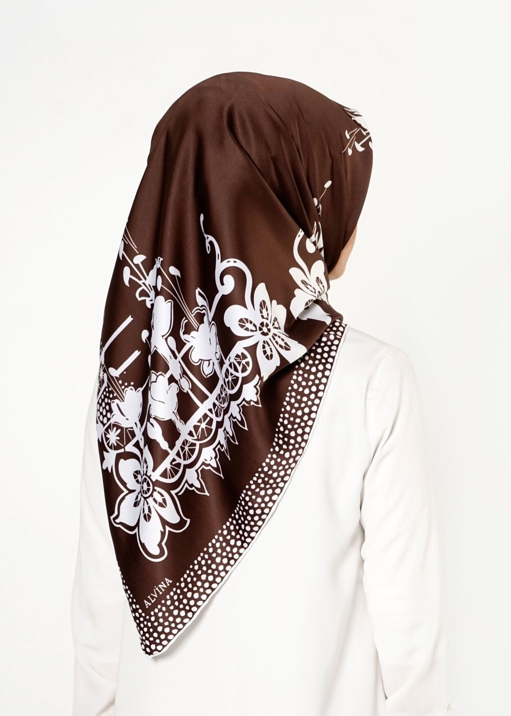 Tesettür giyim KAHVE 3382 Alvina Eşarp