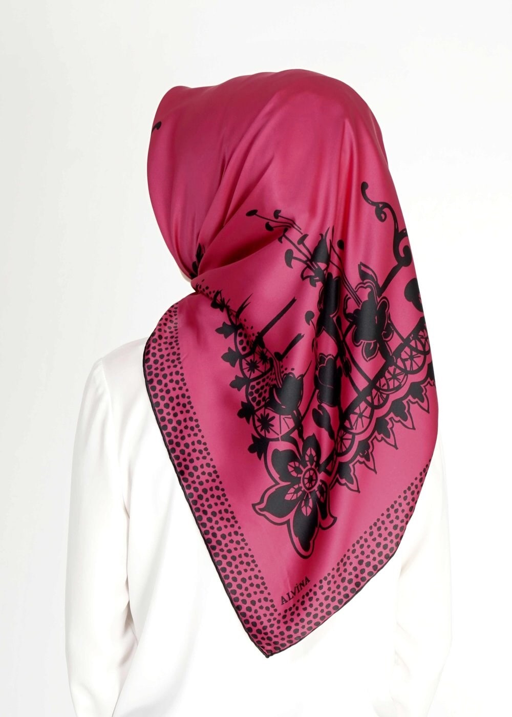 Tesettür giyim FUŞYA 3382 Alvina Eşarp