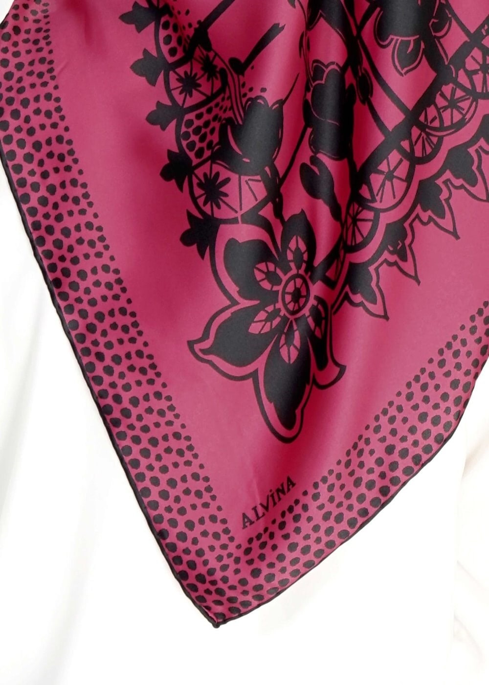 Tesettür giyim FUŞYA 3382 Alvina Eşarp