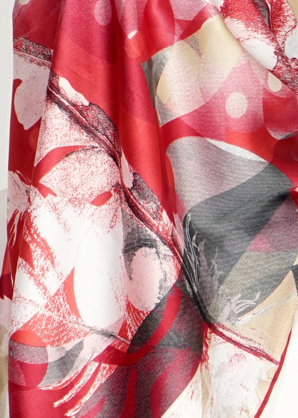 Tesettür giyim BORDO 10994 Alvina Desenli Eşarp