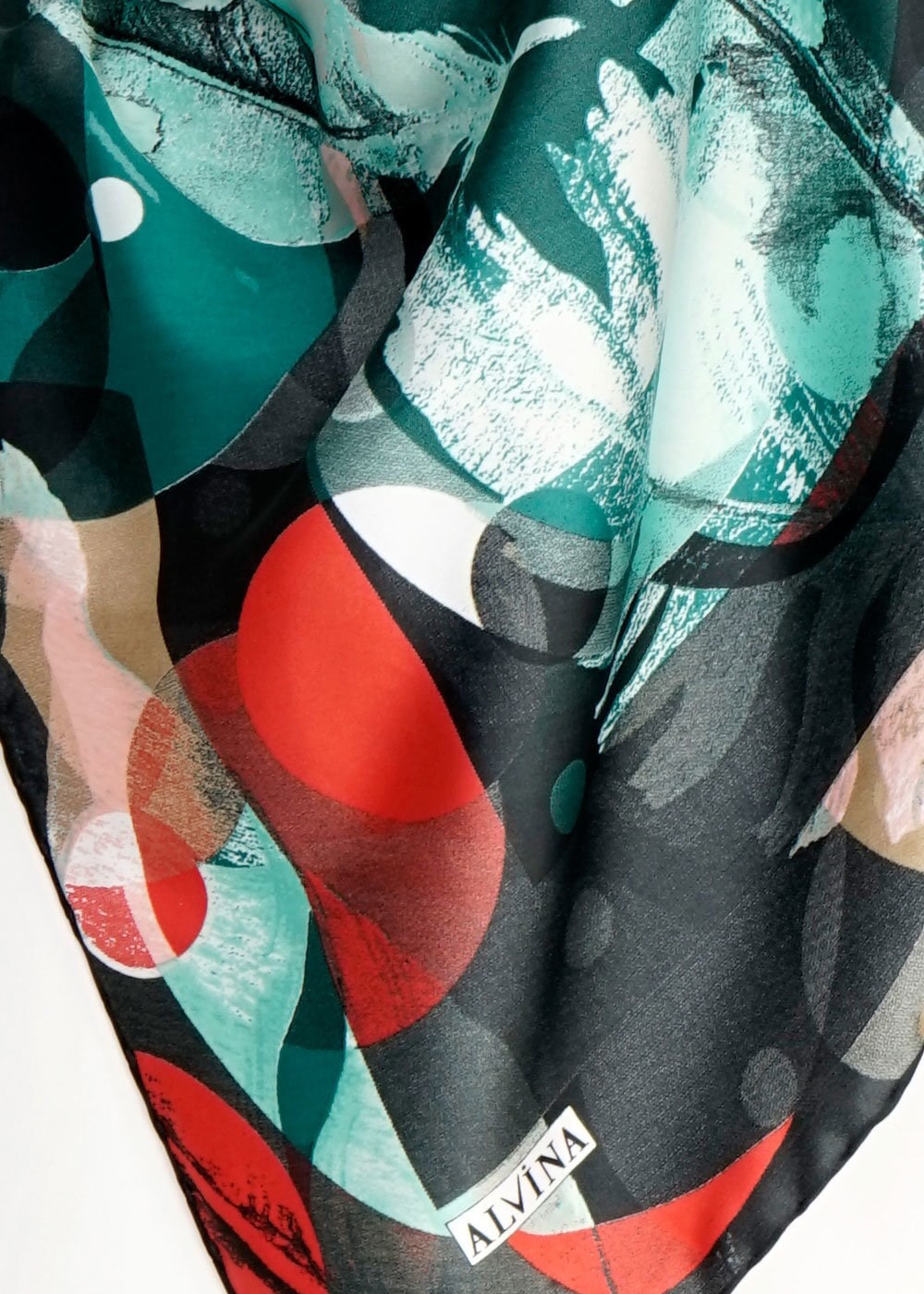 Tesettür giyim SİYAH 10994 Alvina Desenli Eşarp