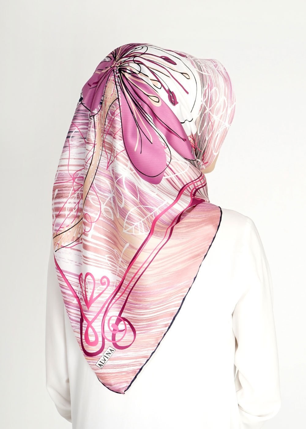 Tesettür giyim FUŞYA 10995 Alvina Eşarp