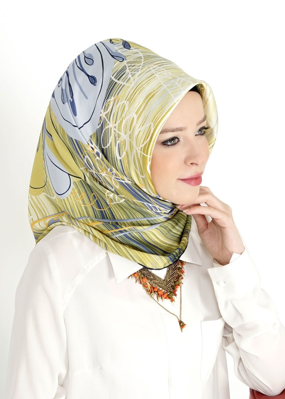 Tesettür giyim YEŞİL 10995 Alvina Eşarp