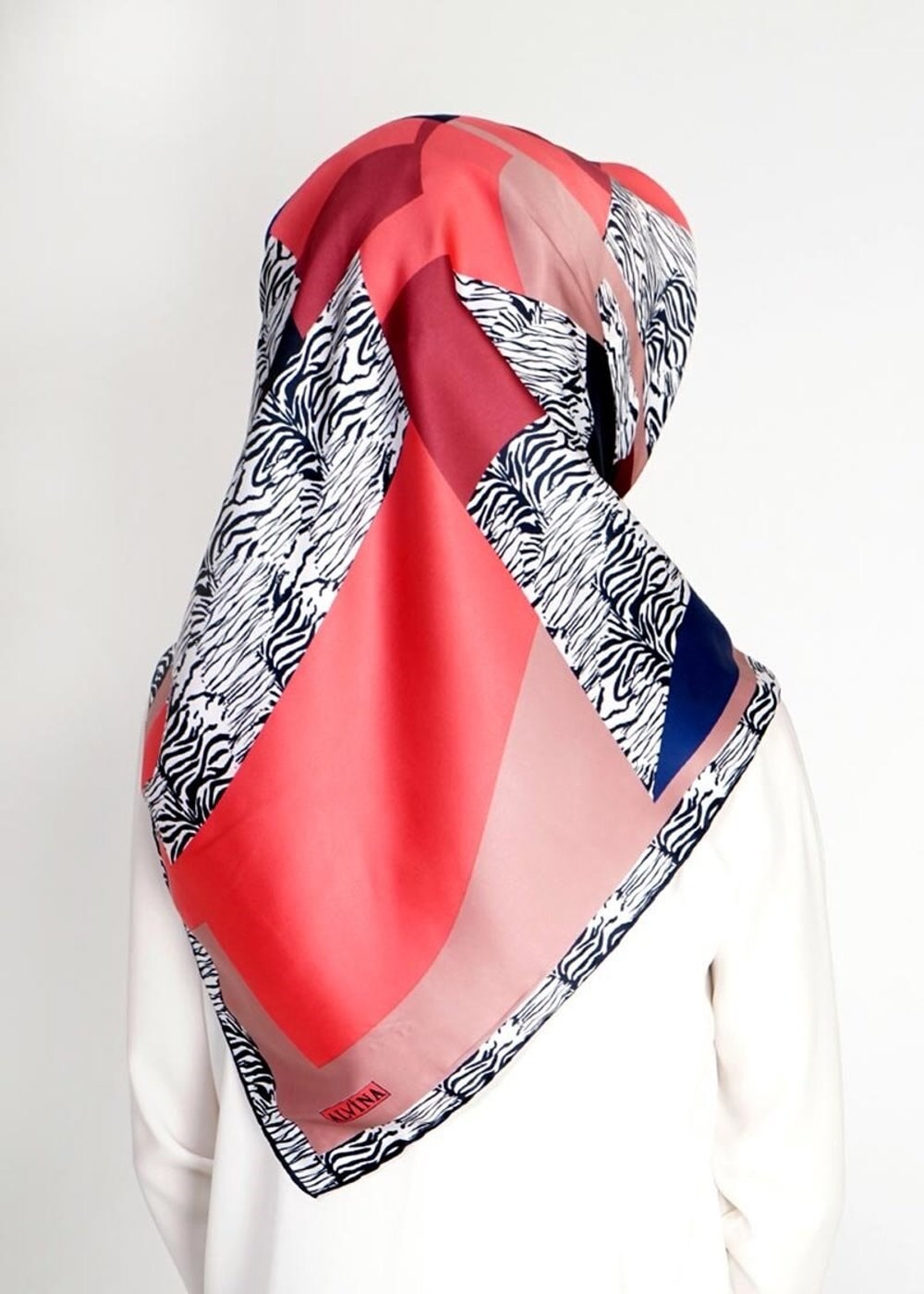 Tesettür giyim MERCAN 11207 Alvina Desenli Eşarp