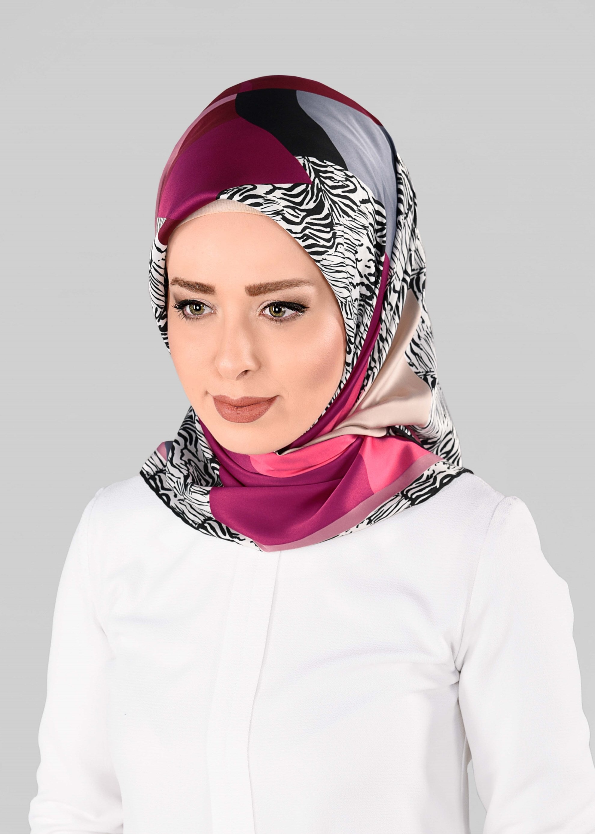 Tesettür giyim MÜRDÜM 11207 Alvina Desenli Eşarp