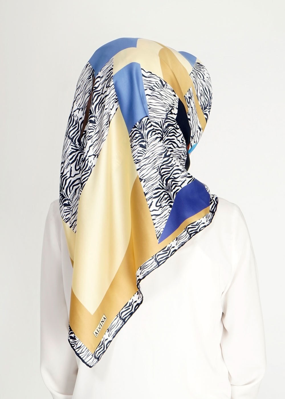 Tesettür giyim BEJ 11207 Alvina Desenli Eşarp