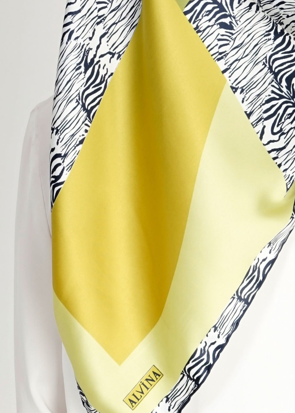 Tesettür giyim YEŞİL 11207 Alvina Desenli Eşarp